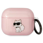 Karl Lagerfeld KLA3HNCHTCP Airpods 3 cover różowy/pink Ikonik Choupette