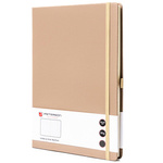 Notes w twardej oprawie w kolorze khaki zadrukowany w linie - Peterson