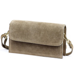 Luka listonoszka skórzana zamsz damska dopinany pasek wewnętrzna kieszeń