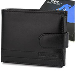 Portfel skórzany męski włoska skóra naturalna licowa premium klasyczny RFiD poziomy Beltimore G08