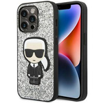 Karl Lagerfeld KLHCP14XGFKPG iPhone 14 Pro Max 6,7" hardcase srebrny/silver Glitter Flakes Ikonik