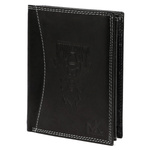 Money Kepper portfel duży męski pionowy skóra naturalna wzór dziki zachód