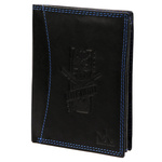 Money Kepper pionowy męski portfel skóra naturalna duży wzór rebel vintage