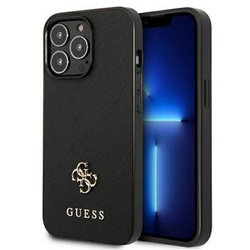 Guess GUHCP13LPS4MK iPhone 13 Pro / 13 6,1" czarny/black hardcase Saffiano 4G Small Metal Logo