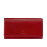 Duży czerwony portfel damski Canaletto ze skóry garbowanej roślinnie PD1602s165 GR RFID