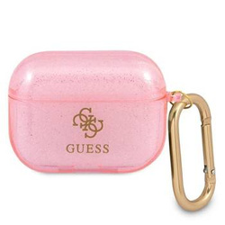 Guess GUAPUCG4GP AirPods Pro cover różowy/pink Glitter Collection