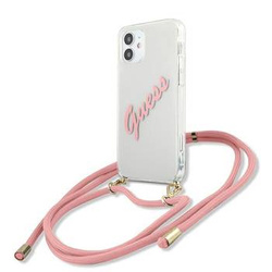 Guess GUHCP12SCRTVSPI iPhone 12 mini 5,4" różowy/pink hardcase Script Vintage