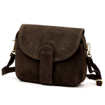 Zgrabna damska zamszowa skórzana listonoszka torebka przez ramię Luka