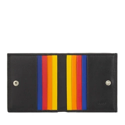 DuDu portmonetka portfel skóra naturalna Mała kontrastujące kolory RFID