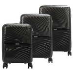 Pierre Cardin trzy walizki zestaw podróżny materiał ABS cztery kółka
