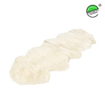 Dywan naturalny Biały z 2 skór owczych 180x50cm