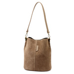 Skórzana Zamszowa damska listonoszka z organizerem torebka przez ramię Luka