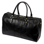 Gregorio Podróżna duża torba skórzana weekendowa dopinany pasek kieszenie