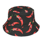 Kapelusz dwustronny bucket hat czapka czarny chilli kap-m-25