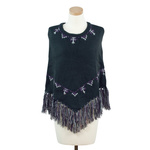 Ponczo Frędzle Na Łące