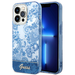 Guess GUHCP14LHGPLHB iPhone 14 Pro 6,1" niebieski/blue hardcase Porcelain Collection