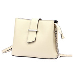 Luka damska listonoszka na ramię skóra naturalna elegancka dwukomorowa