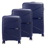 Pierre Cardin zestaw trzech walizek na kółkach twarde z ABS podróżne