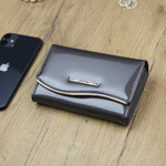 Gregorio portmonetka damski portfel skóra naturalna lakierowana