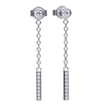 Biżuteria DIAMONFIRE 6219191082. Kolczyki, Kolor szary. Kobieta.