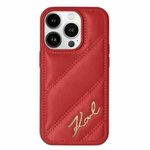 Karl Lagerfeld KLHCP15XPQDSMGR iPhone 15 Pro Max 6.7" czerwony/red hardcase Diagonal Quilted Script