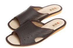 Wsuwane pantofle męskie ze skóry prosto z Podhala pw256