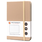 Notes w formacie A6 w  kolorze khaki zadrukowany w linie - Peterson