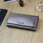 Gregorio portmonetka damska lakierowana skórzana podłużny duży portfel