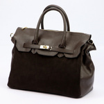 Camilla damski kuferek duża torebka do ręki skóra naturalna dopinany pasek