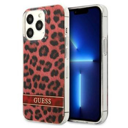 Guess GUHCP13LHSLEOR iPhone 13 Pro / 13 6,1" czerwony/red hardcase Leopard