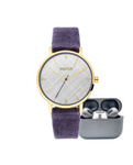 Zegarek WATXANDCO RELOJ10_38. Kwarcowy, Kolor szary. Kobieta.