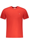 CALVIN KLEIN MĘSKA KOSZULKA Z KRÓTKIM RĘKAWEM CZERWONA