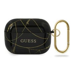 Guess GUACAPTPUCHBK AirPods Pro cover czarny/black Gold Chain Collection