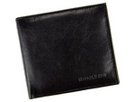 Ronaldo portfel skóra naturalna męski poziomy składany przegrody kieszeń