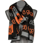 Pomarańczowy Duży Szalik Damski bawełniany ciepły szal jesień RE-69