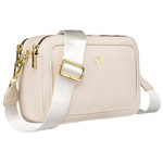 Miejska torebka damska na ramię w beżowym kolorze wykonana ze skóry ekologicznej - Rovicky