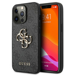 Guess GUHCP13L4GMGGR iPhone 13 Pro / 13 6,1"szary/grey hardcase 4G Big Metal Logo