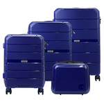 Jony zestaw trzech walizek podróżnych na kółkach z kosmetyczką ABS
