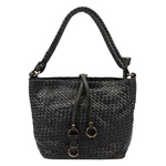 Pleciona damska torebka na ramię z kieszeniami ze skóry naturalnej VS