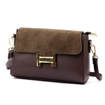 Damska listonoszka z ozdobną klamrą torebka przez ramię skórzana Luka