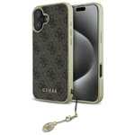 Guess GUHCP16MGF4GBR iPhone 16 Plus 6.7"  brązowy/brown hardcase 4G Charms Collection