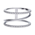 Biżuteria DIAMONFIRE 6118631082165. Pierścionek, Kolor szary. Kobieta.