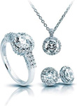 Biżuteria DIAMONFIRE 1312691903175. JEWELS SET, Kolor szary. Kobieta.