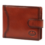 Zapinany Skórzany męski portfel poziomy przegrody kieszeń EL FORREST RFID