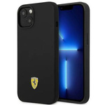 Ferrari FEHCP14SSIBBK iPhone 14 6,1" czarny/black hardcase Silicone Metal Logo