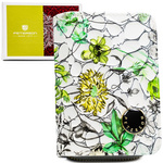 Mały, zielony portfelik damski ze skóry naturalnej z systemem RFID - Peterson