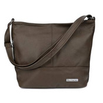 BRĄZOWA SKÓRZANA LISTONOSZKA DWUKOMOROWA POLSKA PRODUKCJA REGULOWANY PASEK G81