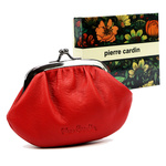 Pierre Cardin mała damska portmonetka skóra naturalna portfel na bigiel